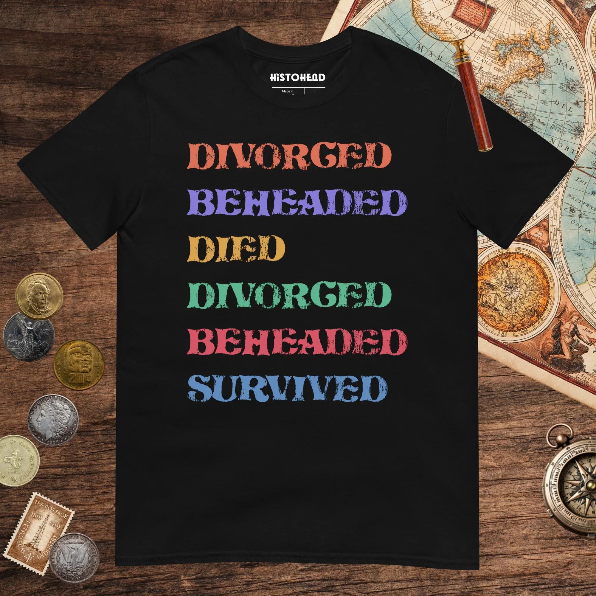 Black Divorced Beheaded Tee - history buff gift by HistoHead