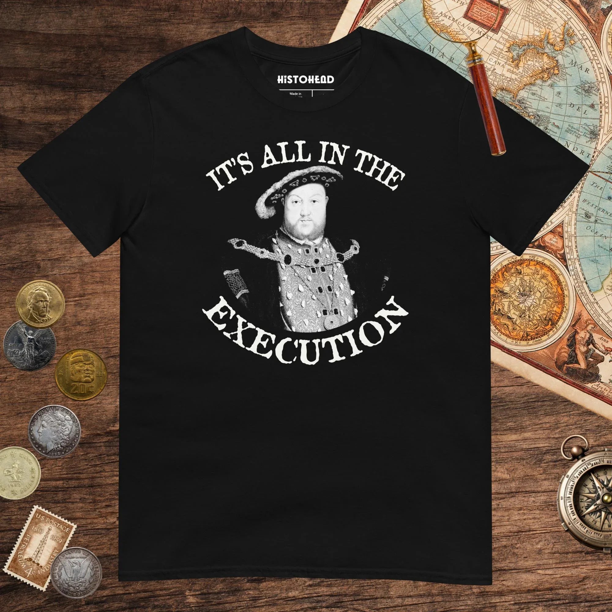 Black Henry VIII Execution Tee - history buff gift by HistoHead