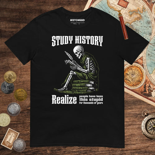 Black Study History Tee - history buff gift by HistoHead