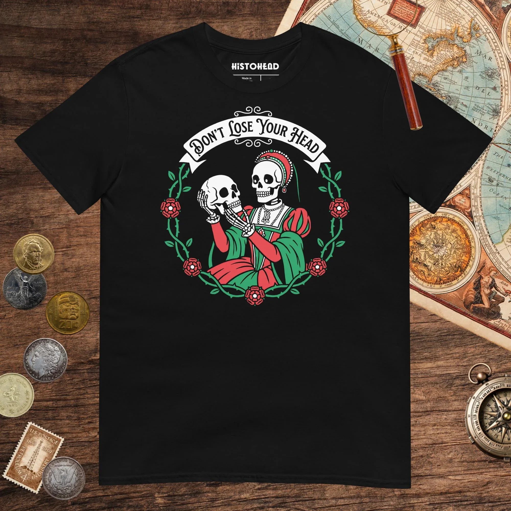 Black Don't Lose Your Head Tee (Anne Boleyn Edition) - history buff gift by HistoHead