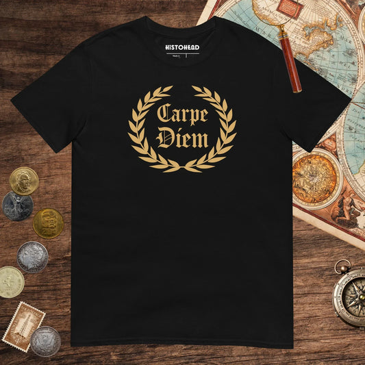 Black Carpe Diem Tee - history buff gift by HistoHead