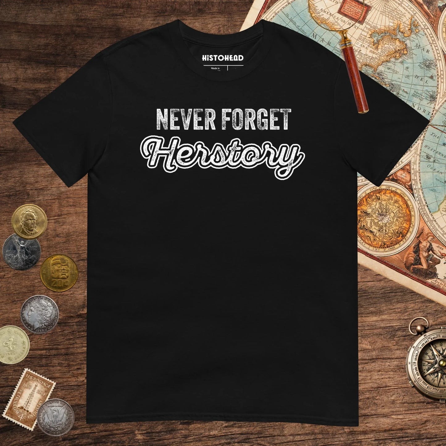 Black Herstory Tee - history buff gift by HistoHead