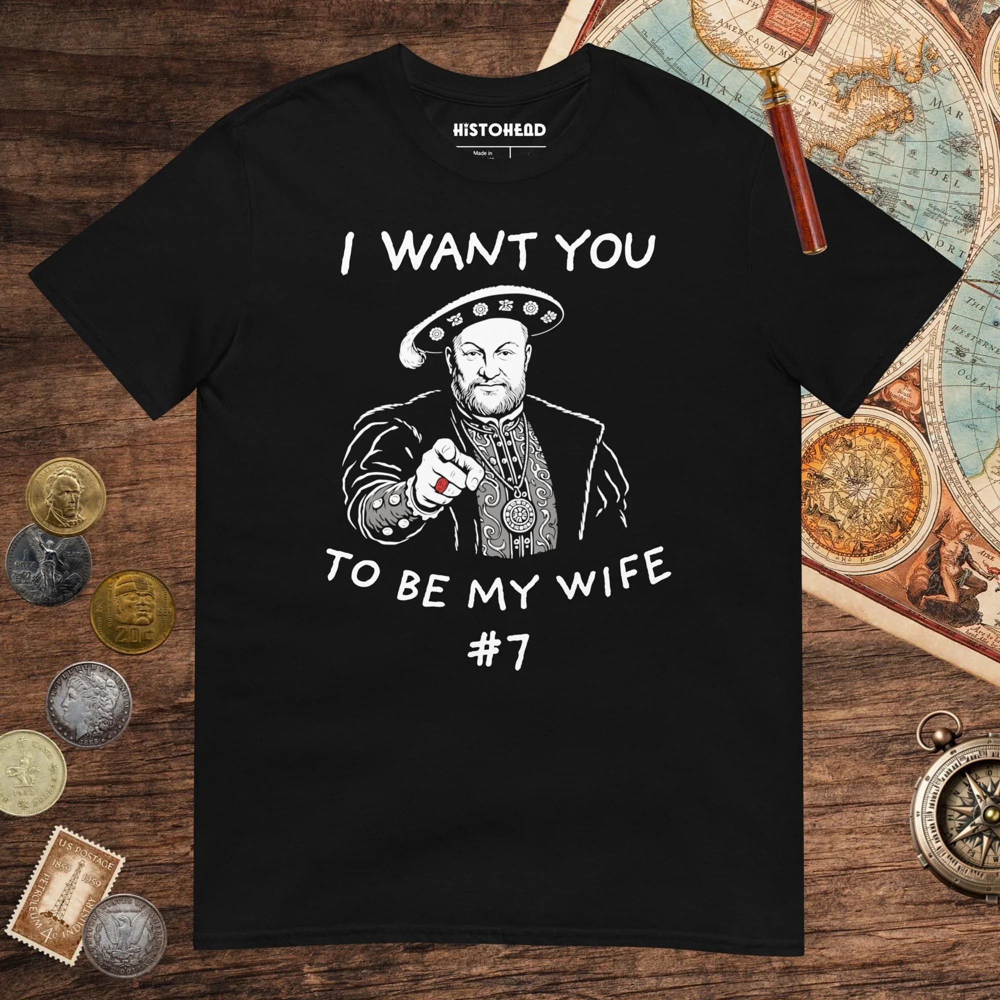 Black Henry VIII Wants You Tee - history buff gift by HistoHead