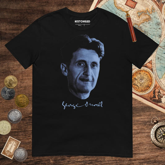 Black George Orwell Tee - history buff gift by HistoHead