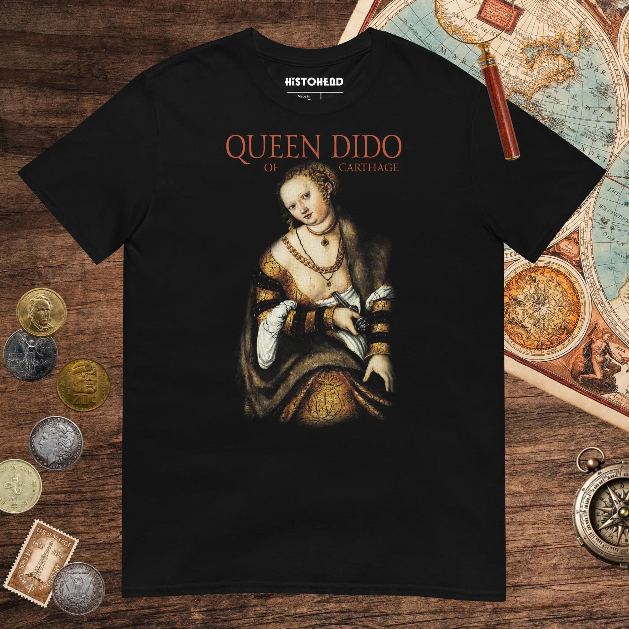 Black Dido Queen of Carthage Tee - history buff gift by HistoHead
