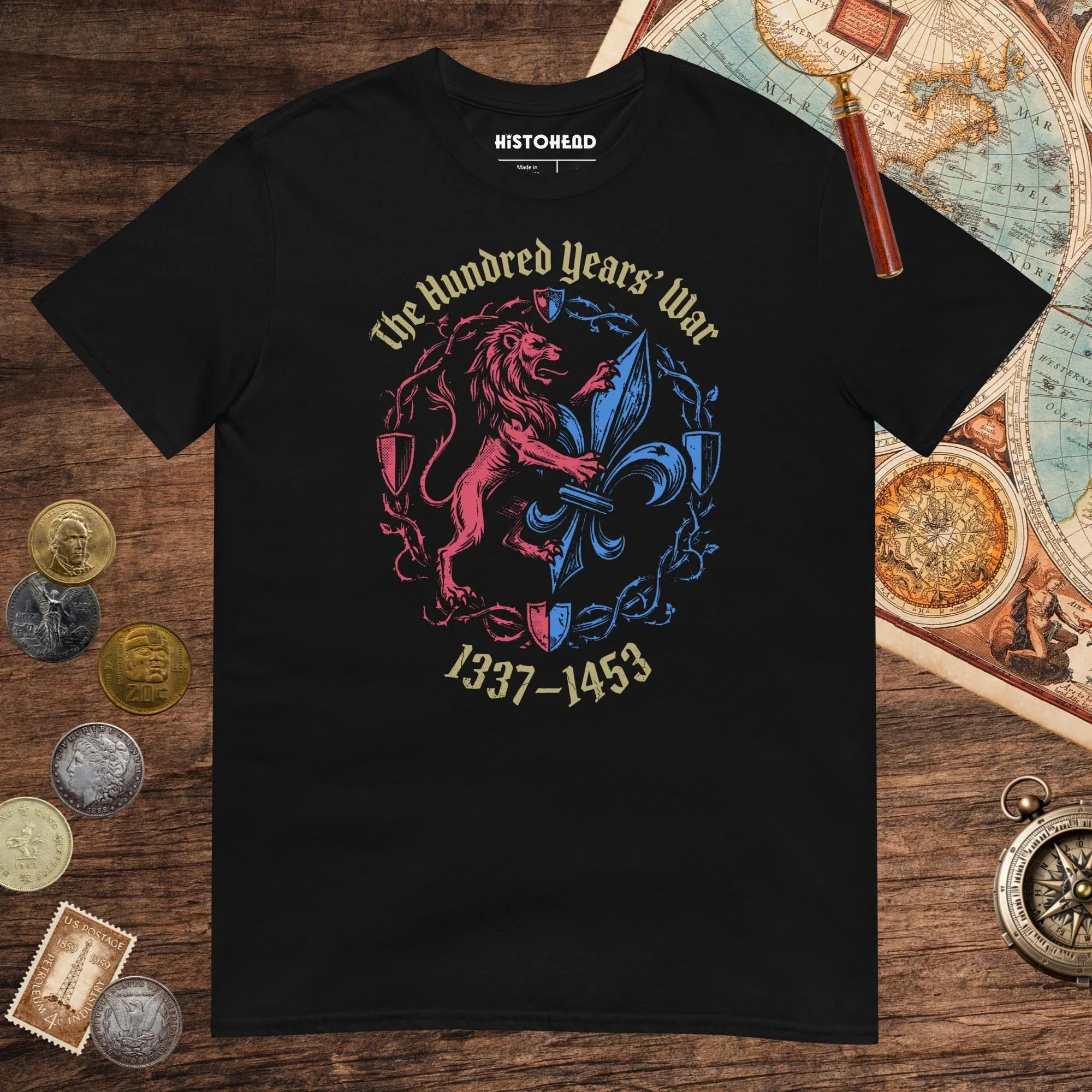 Black The Hundred Years' War Tee - history buff gift by HistoHead