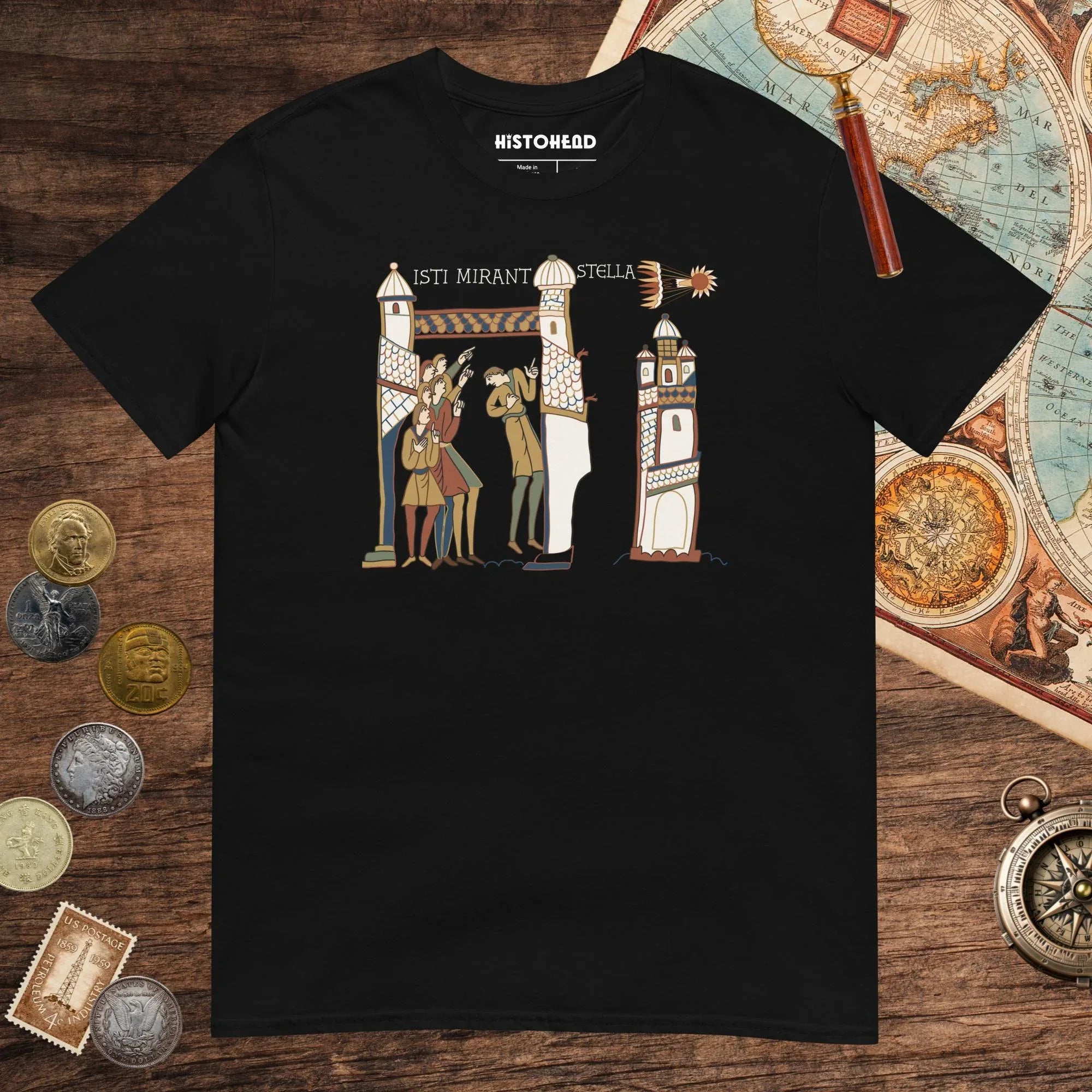 Black Isti Mirant Stella Tee - history buff gift by HistoHead