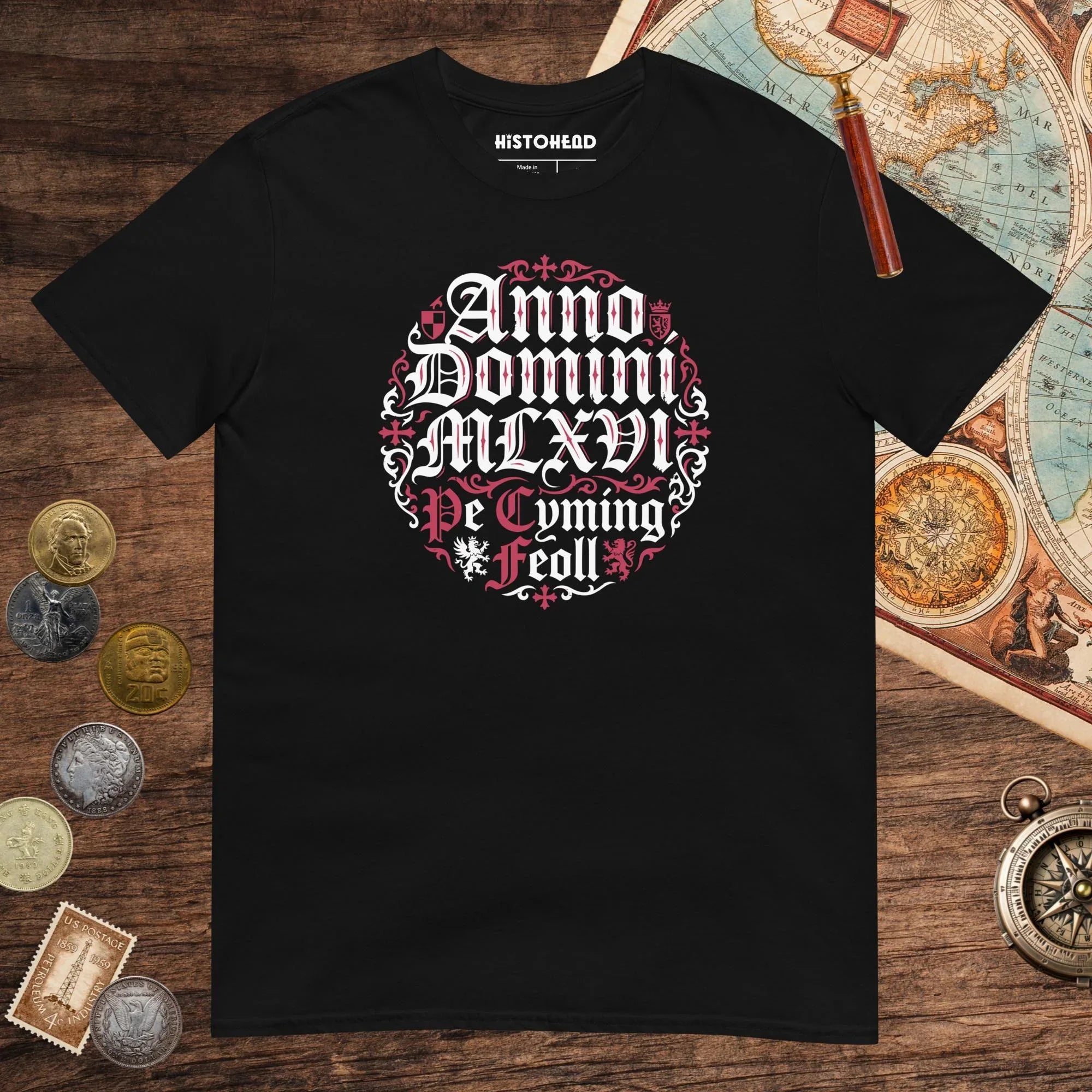 Black 1066 The King Fell Tee - history buff gift by HistoHead