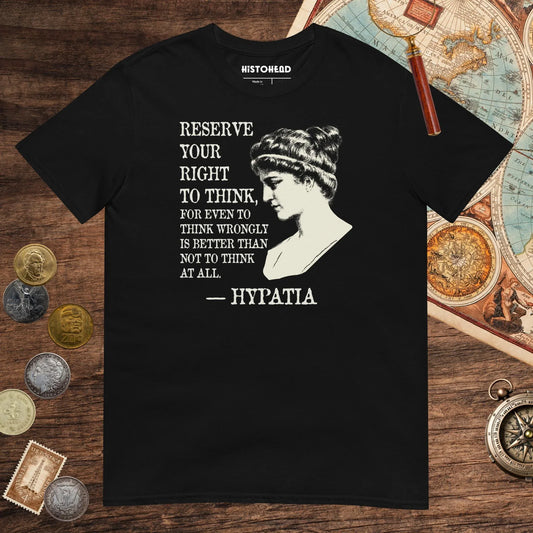 Black Hypatia Quote Tee - history buff gift by HistoHead