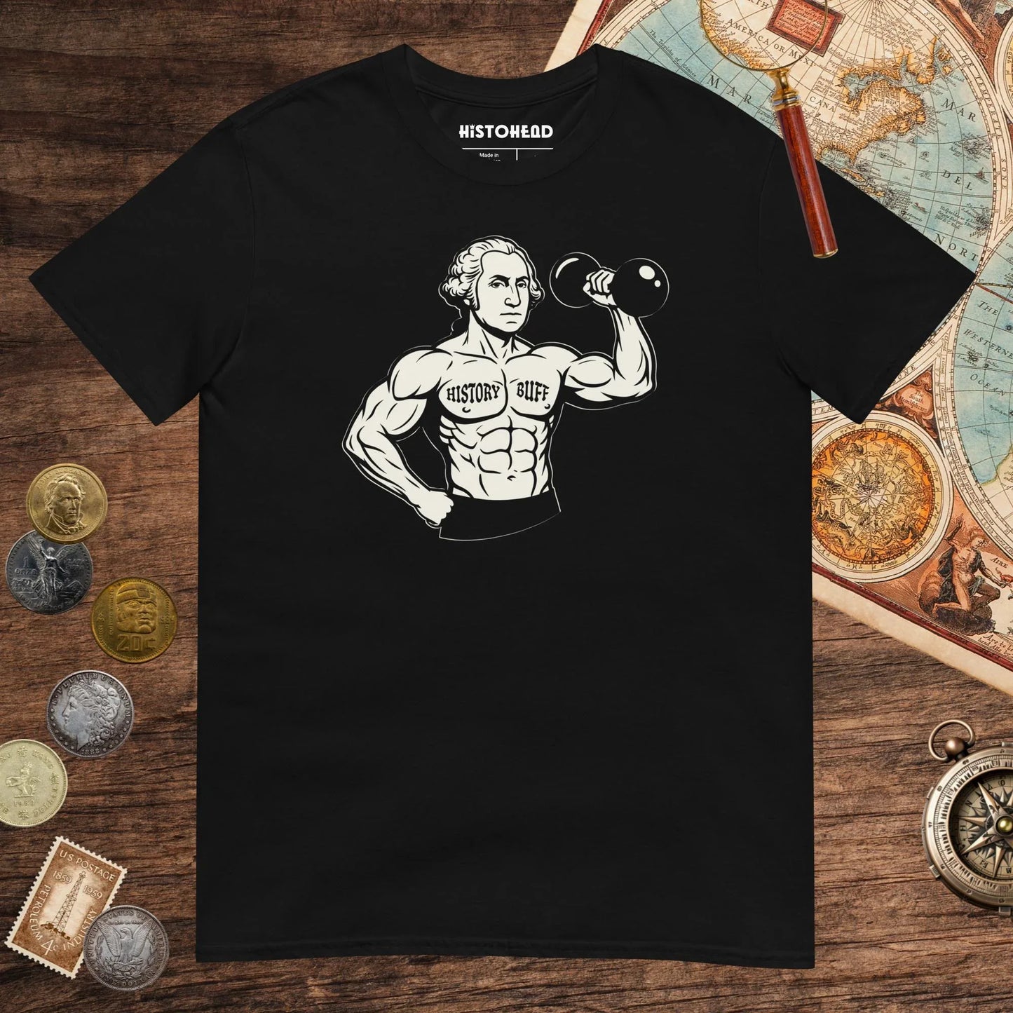 Black Washington History Buff Tee - history buff gift by HistoHead
