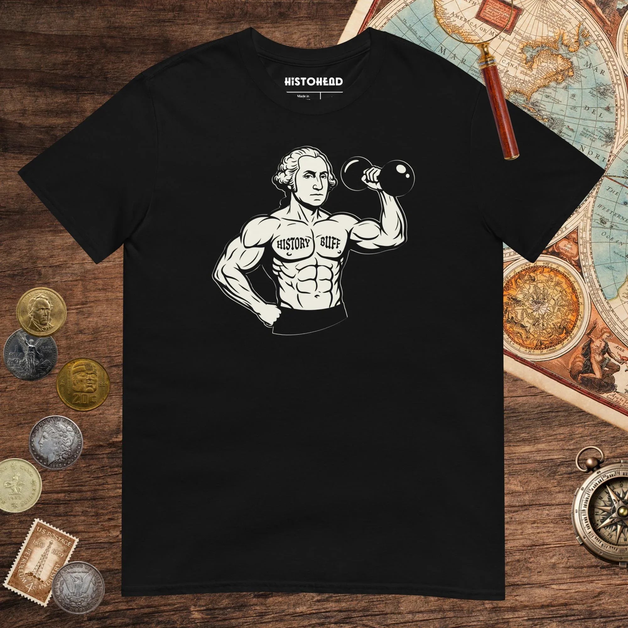 Black Washington History Buff Tee - history buff gift by HistoHead