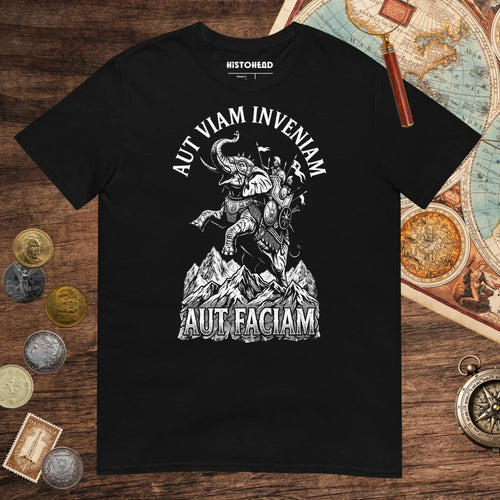 Black Aut Viam Inveniam Hannibal Quote Tee - history buff gift by HistoHead