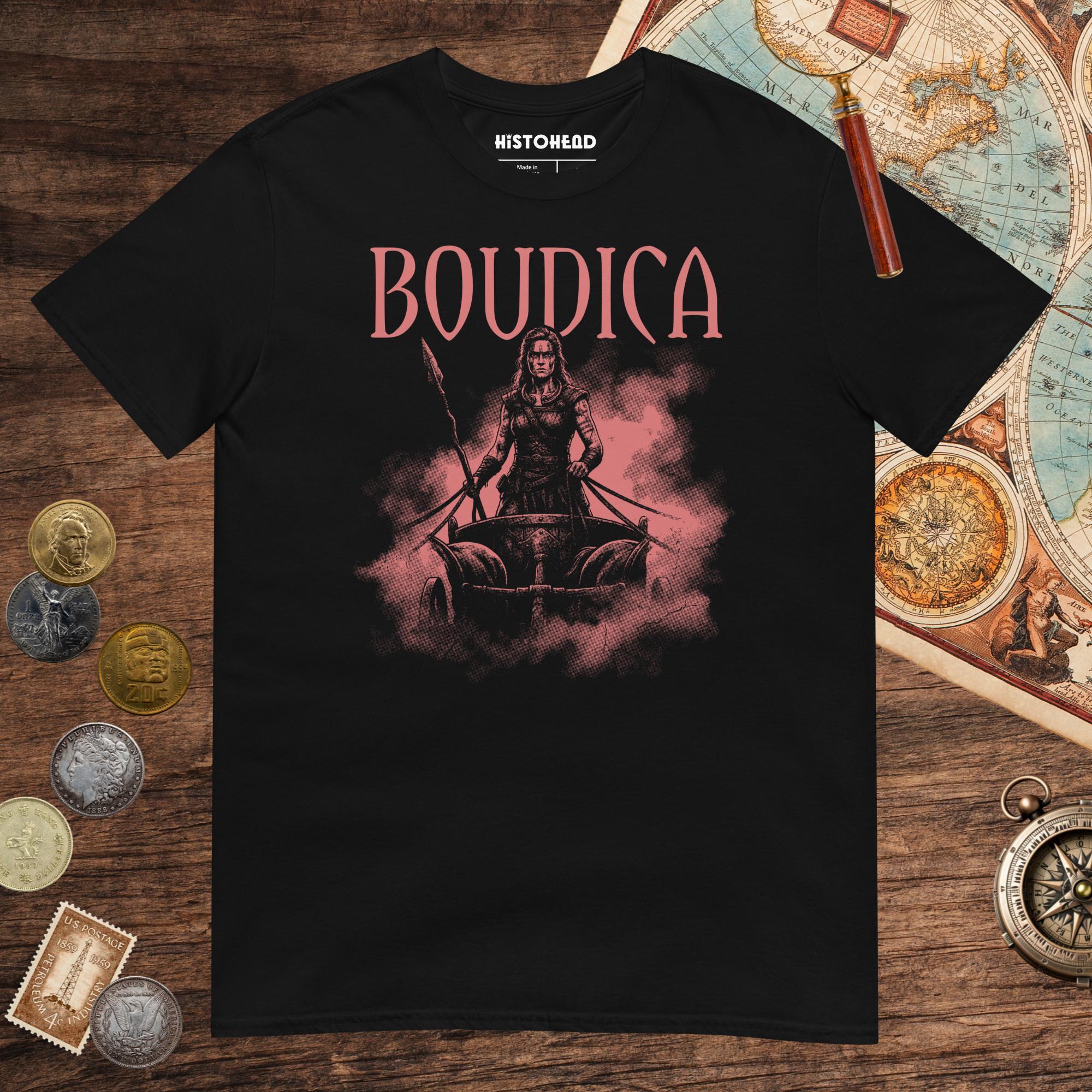 Black Boudica Warrior Queen Tee - history buff gift by HistoHead