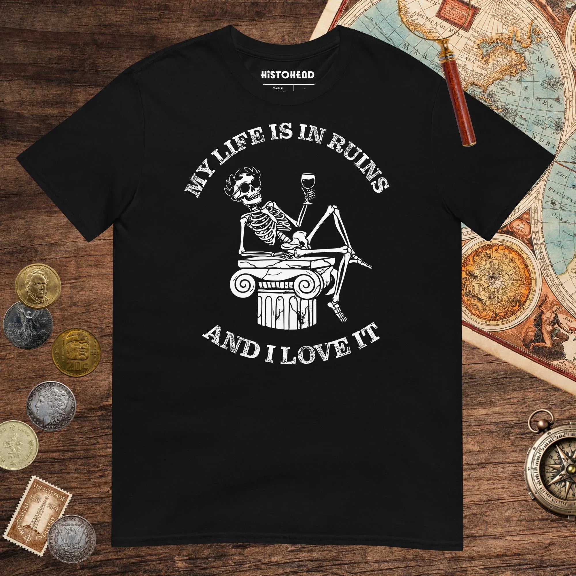 Black My Life is in Ruins Tee - history buff gift by HistoHead