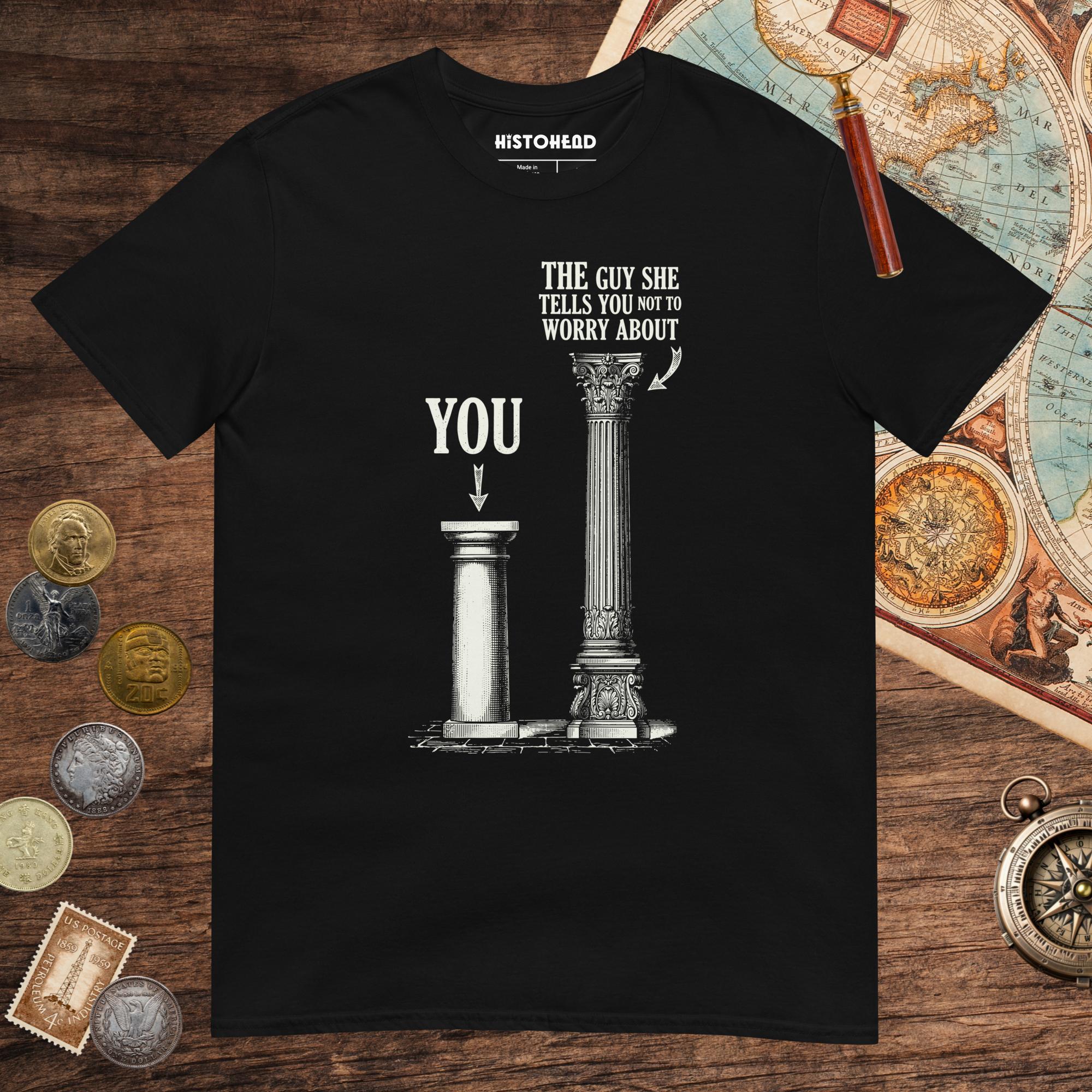 Black Doric or Corinthian Tee - history buff gift by HistoHead