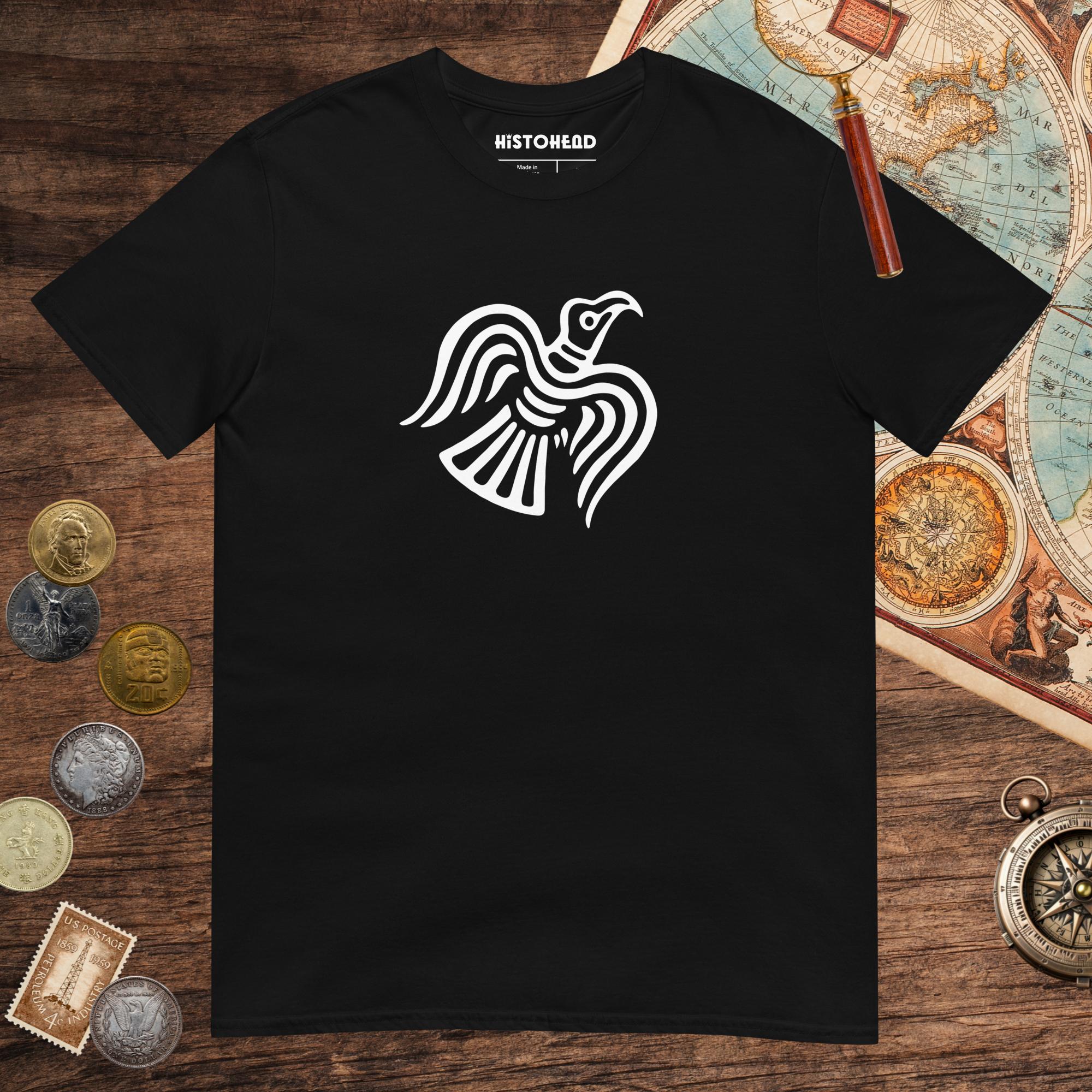 Black Viking Raven Symbol Tee - history buff gift by HistoHead