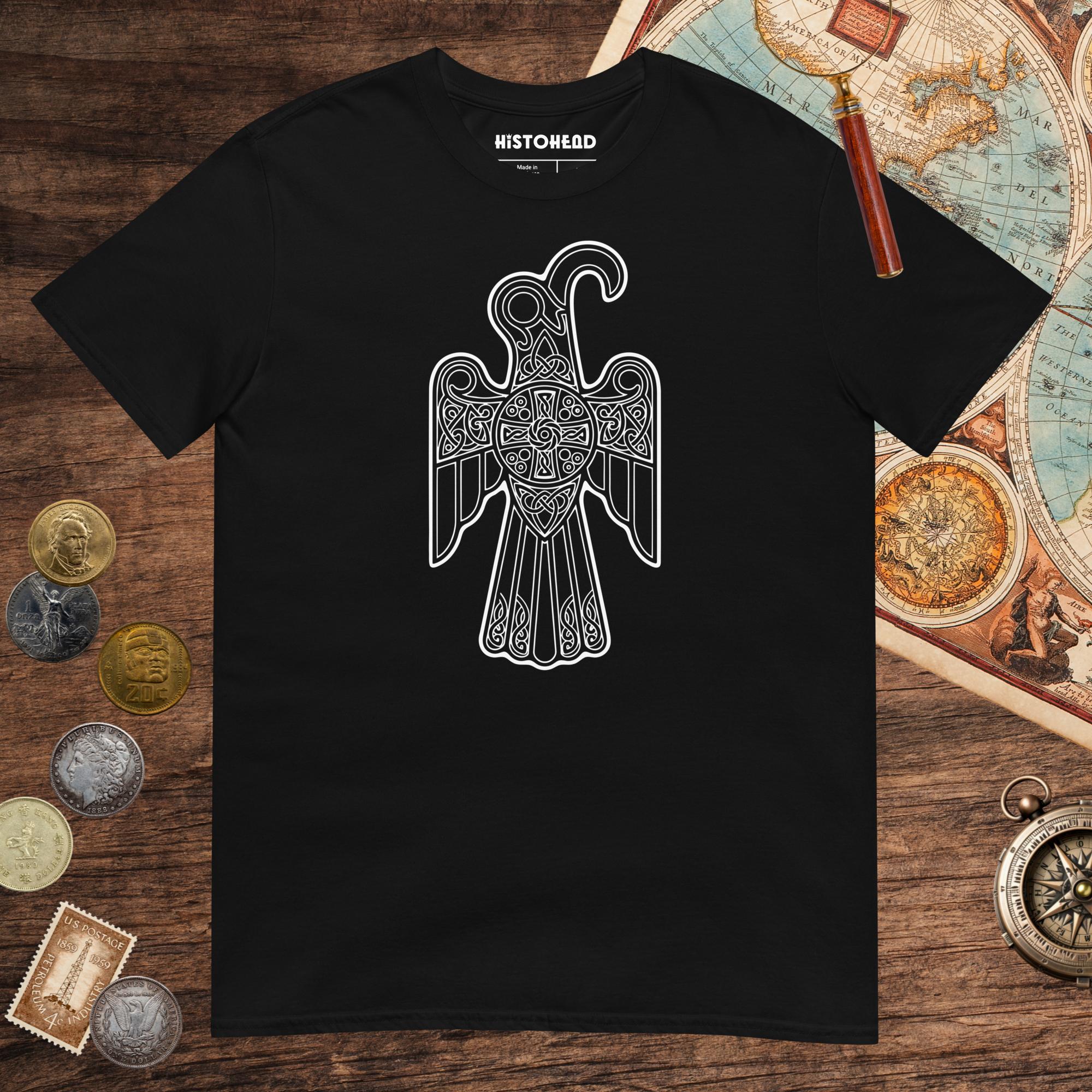 Black Anglo-Saxon Eagle Tee - history buff gift by HistoHead