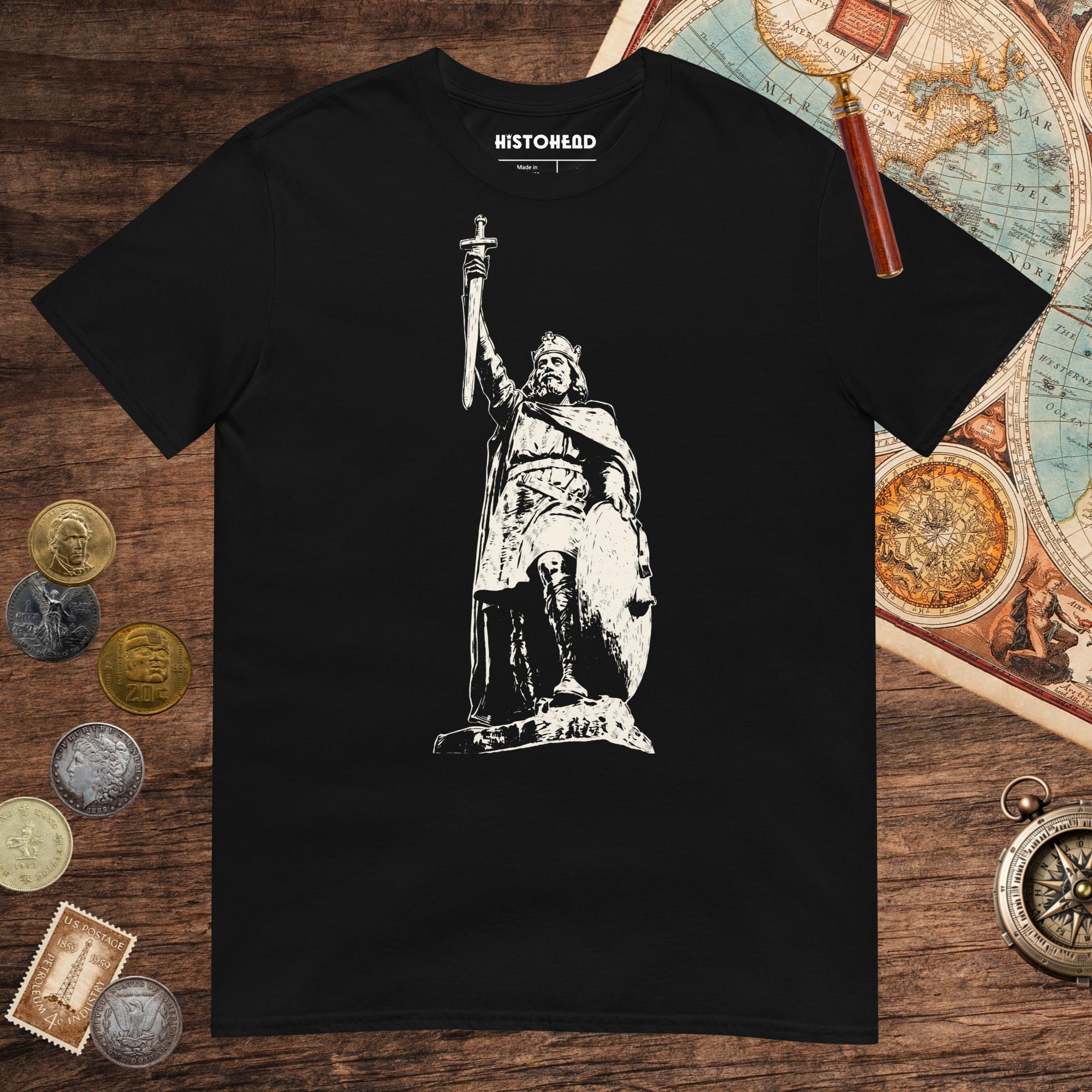 Black Alfred the Great Tee - history buff gift by HistoHead
