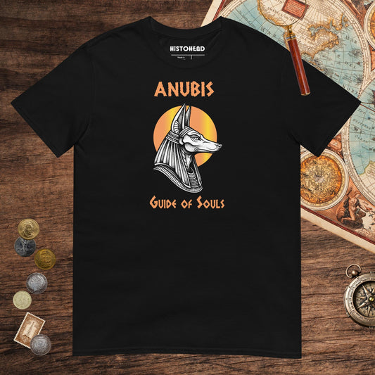 Black Anubis Guide of Souls Tee - history buff gift by HistoHead