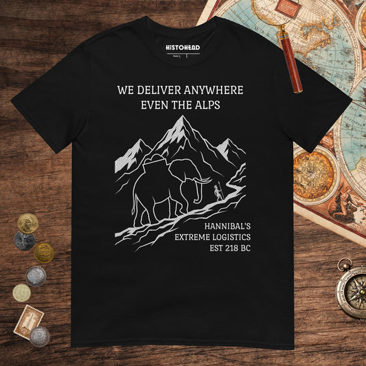 Black Hannibal's Extreme Logistics Tee - history buff gift by HistoHead