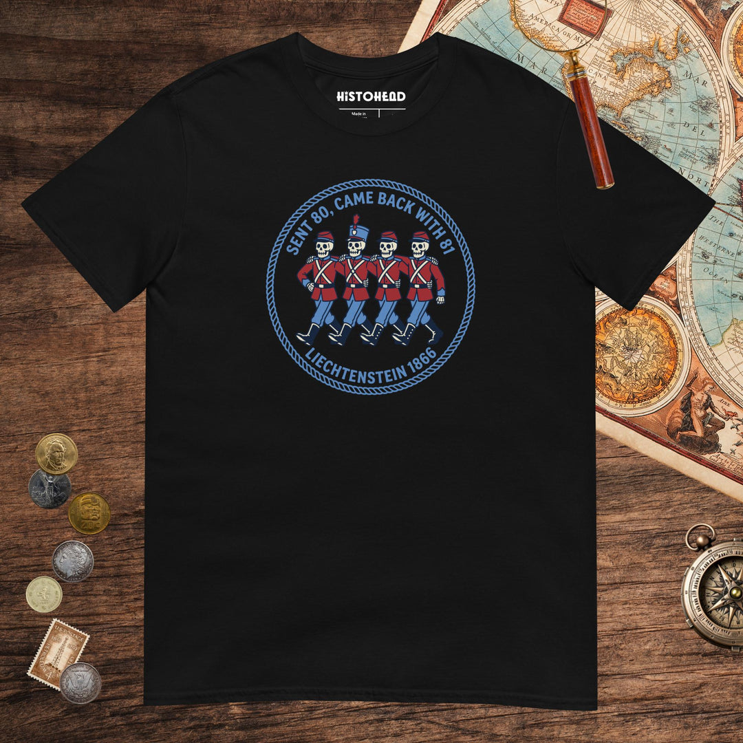 Black Liechtenstein 1866 Tee - history buff gift by HistoHead