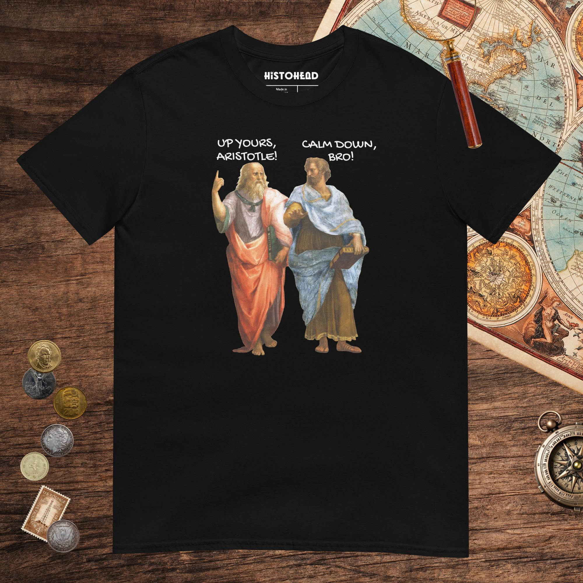 Black Plato And Aristotle Tee - history buff gift by HistoHead