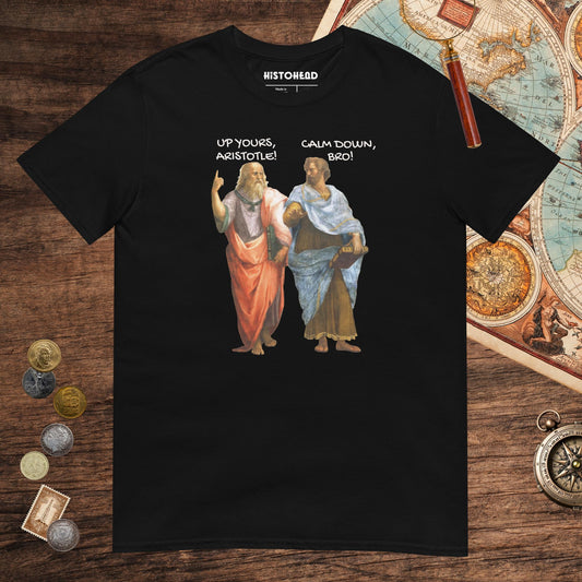 Black Plato And Aristotle Tee - history buff gift by HistoHead
