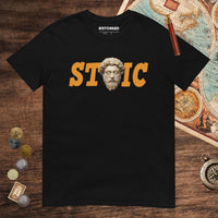 Black Stoic Marcus Aurelius Tee - history buff gift by HistoHead