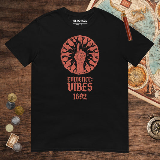 Black 1692 Salem Witch Trials Evidence Tee - history buff gift by HistoHead