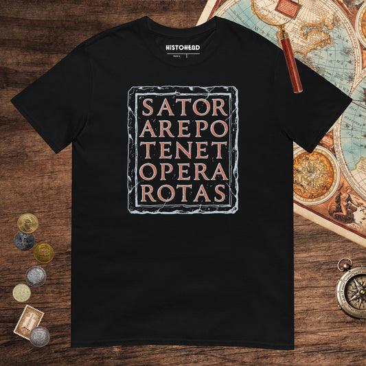 Black Sator Rotas Tee - history buff gift by HistoHead