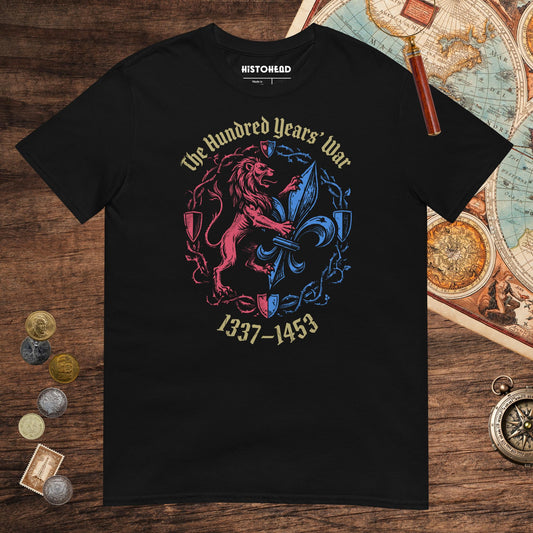 Black The Hundred Years' War Tee - history buff gift by HistoHead