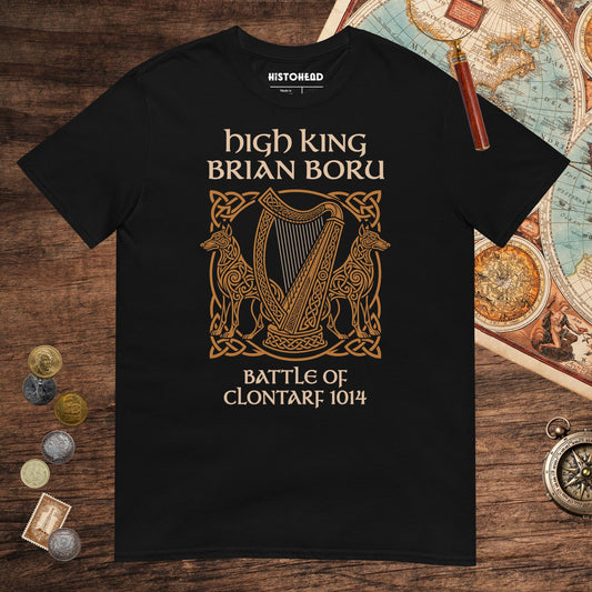 Black Brian Boru Tee - history buff gift by HistoHead