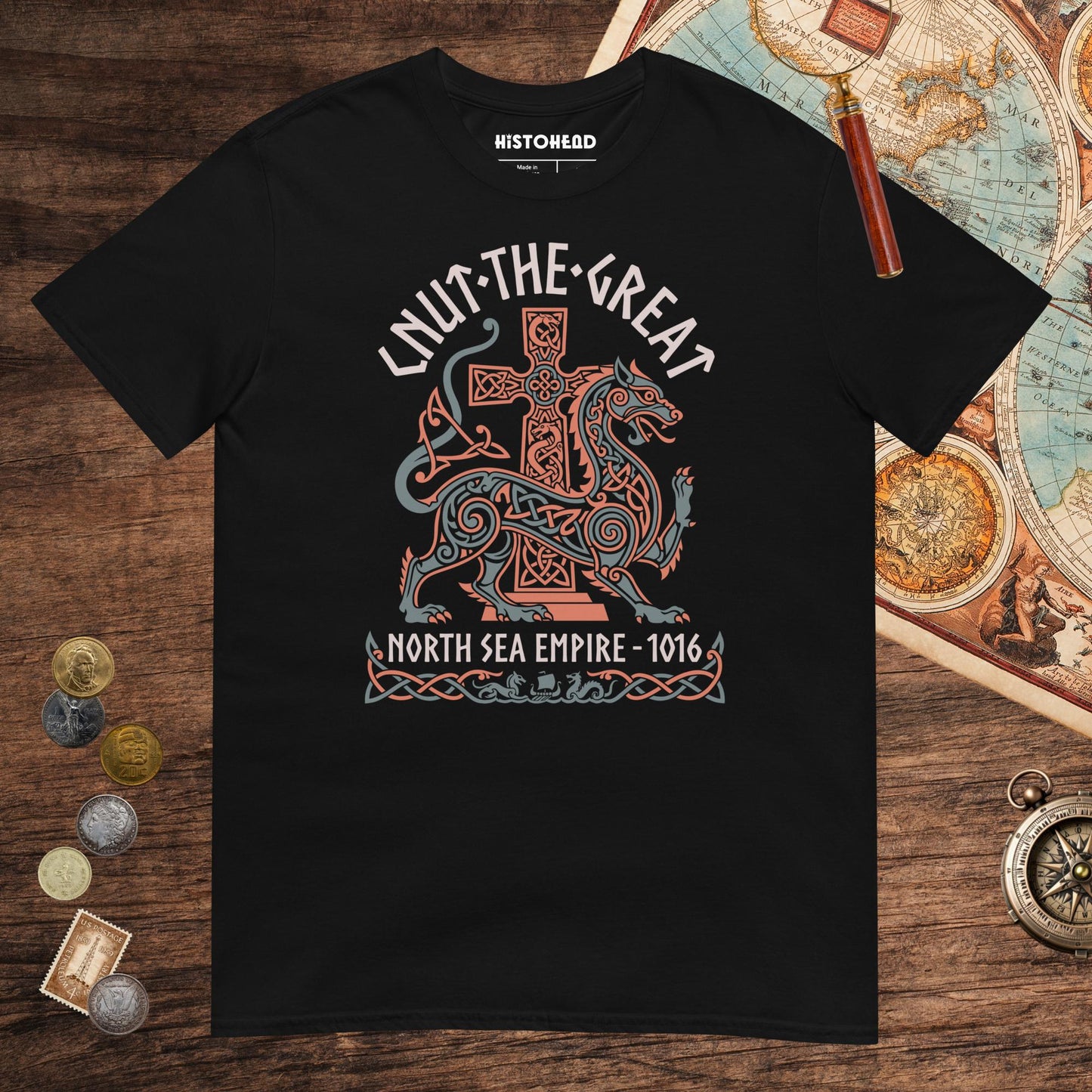 Black Cnut the Great Tee - history buff gift by HistoHead