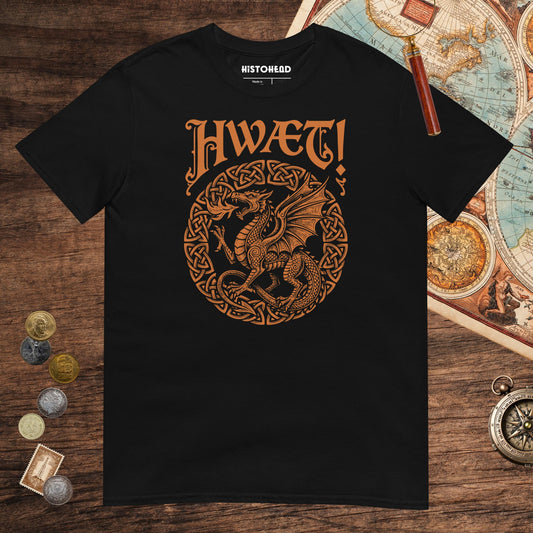 Black Hwaet Dragon Tee - history buff gift by HistoHead