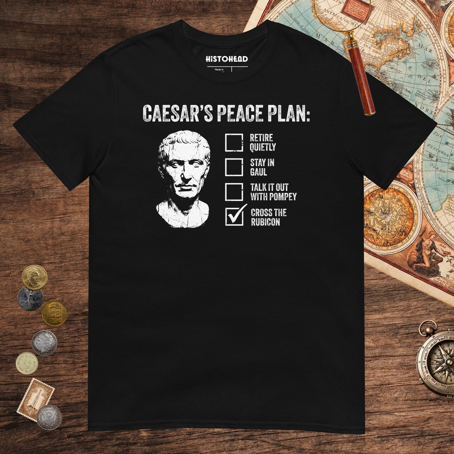 Black Caesar's Peace Plan Tee - history buff gift by HistoHead