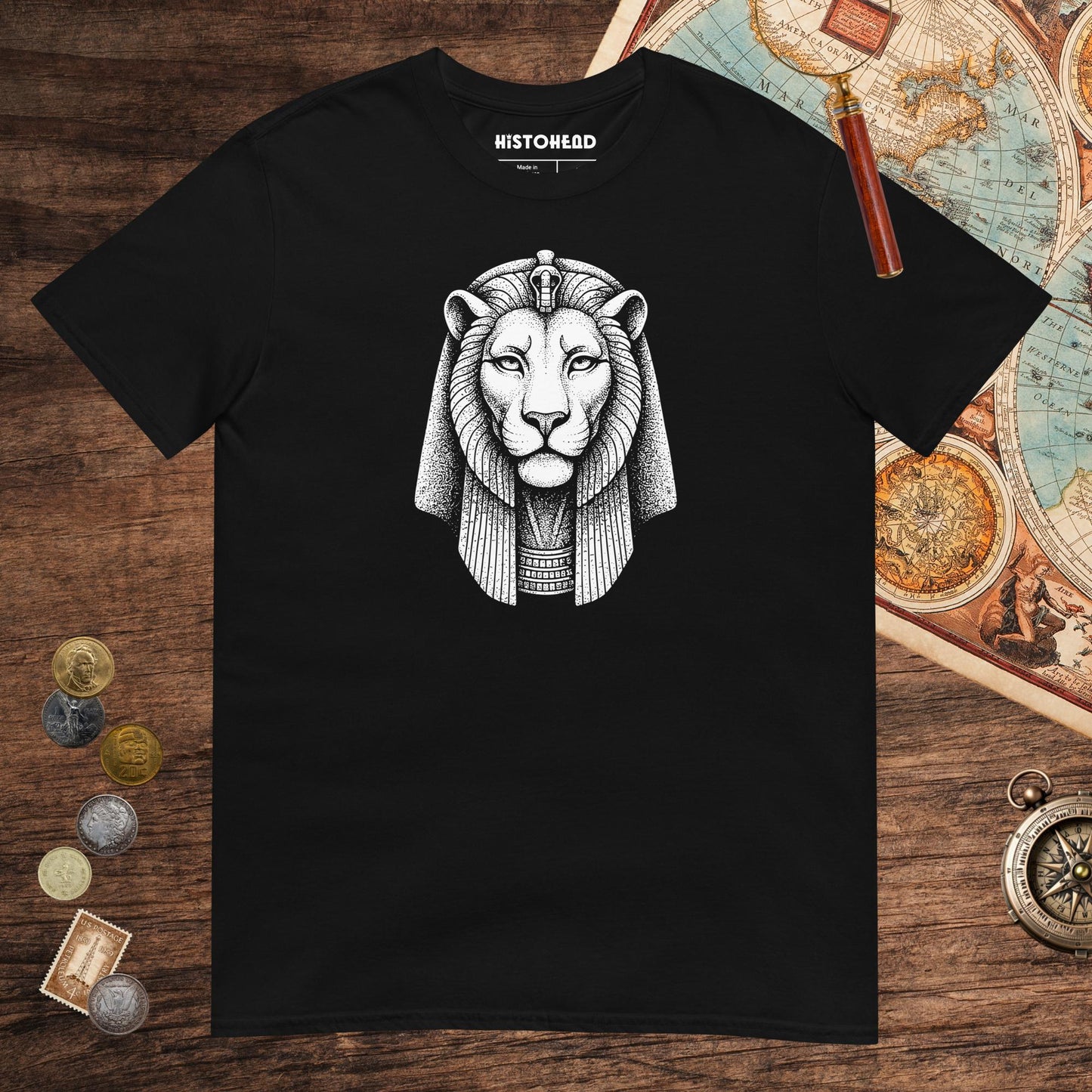 Black Sekhmet Goddess of War Tee - history buff gift by HistoHead
