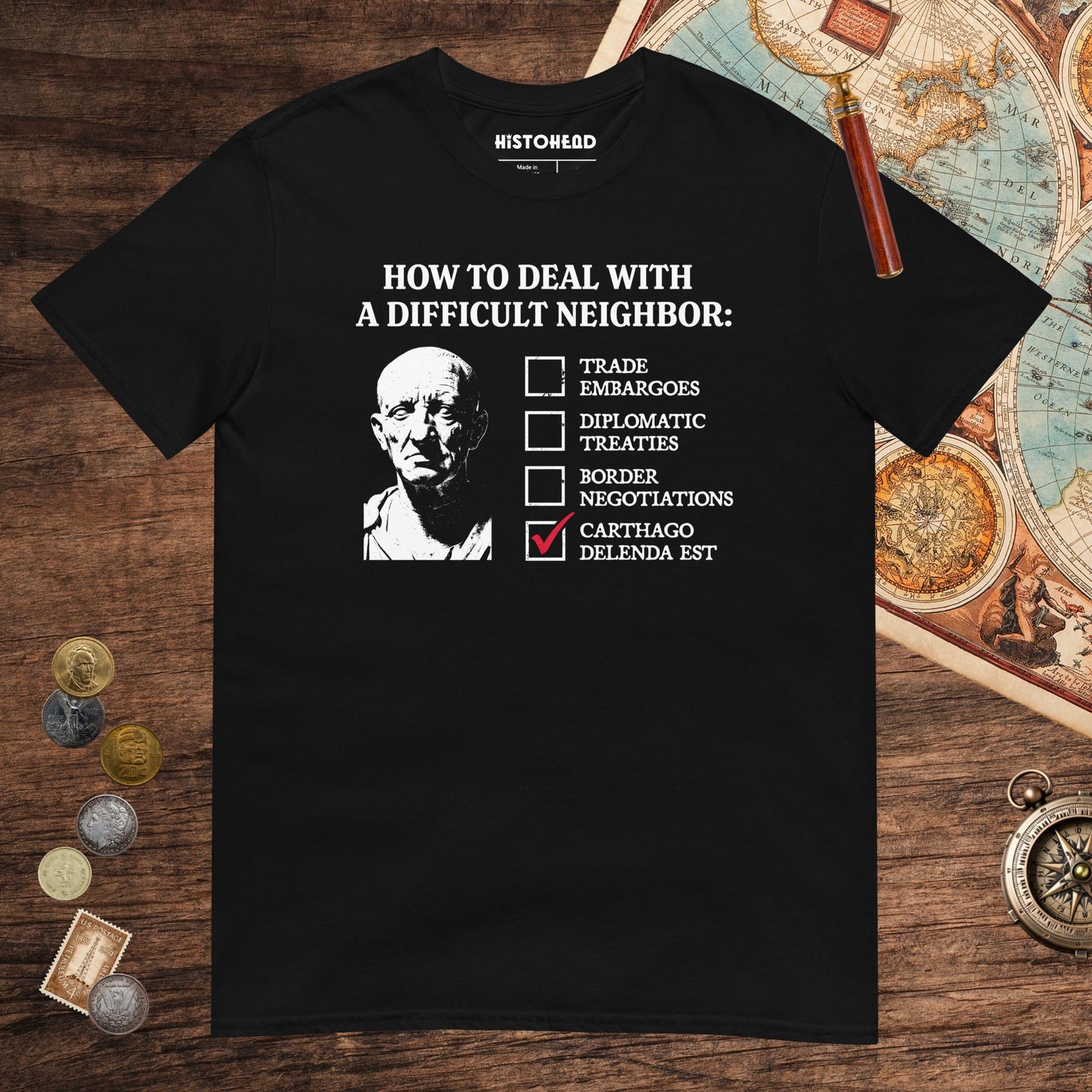Black Cato's Foreign Policy Tee - history buff gift by HistoHead
