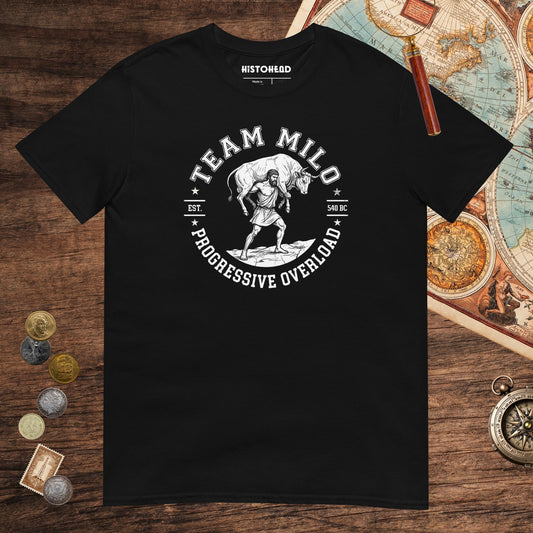 Black Team Milo Tee - history buff gift by HistoHead