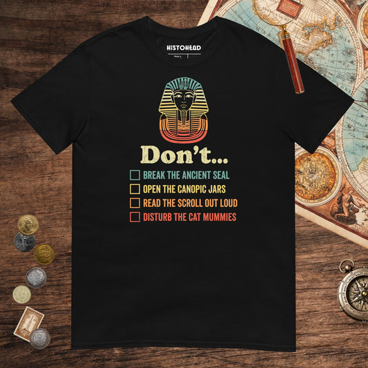 Black King Tutankhamun Advice Tee - history buff gift by HistoHead