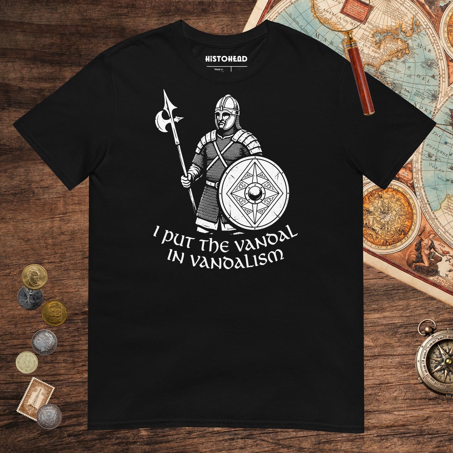 Black Vandal in Vandalism Tee - history buff gift by HistoHead