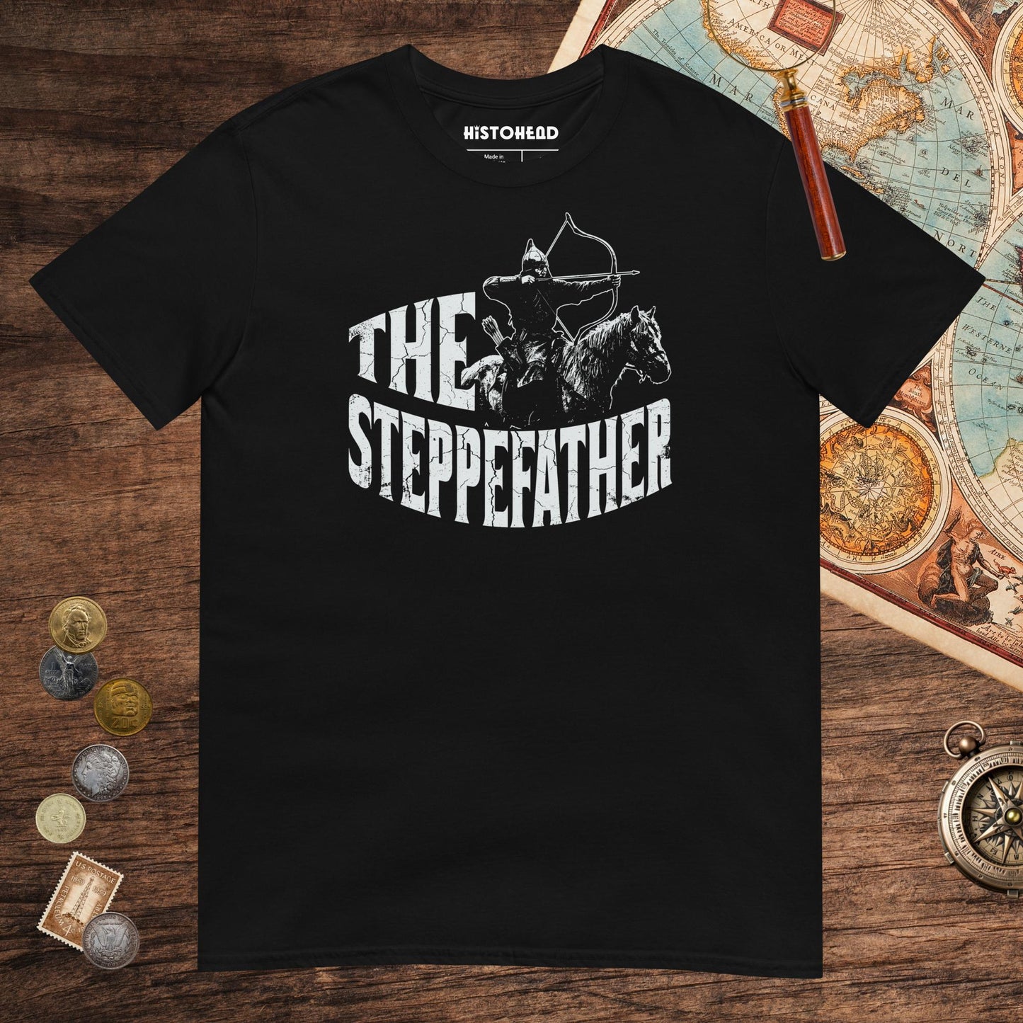 Black The Steppefather Tee - history buff gift by HistoHead