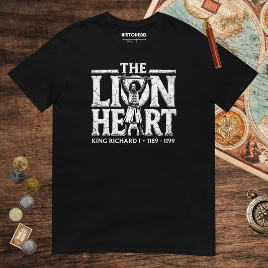 Black Richard the Lionheart Tee - history buff gift by HistoHead