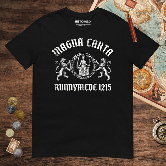 Black Magna Carta King John Seal Tee - history buff gift by HistoHead