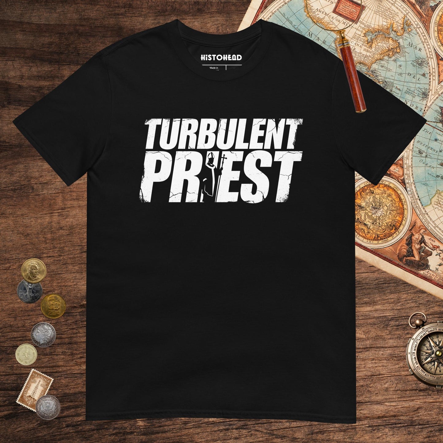 Black Thomas Becket Turbulent Priest Tee - history buff gift by HistoHead