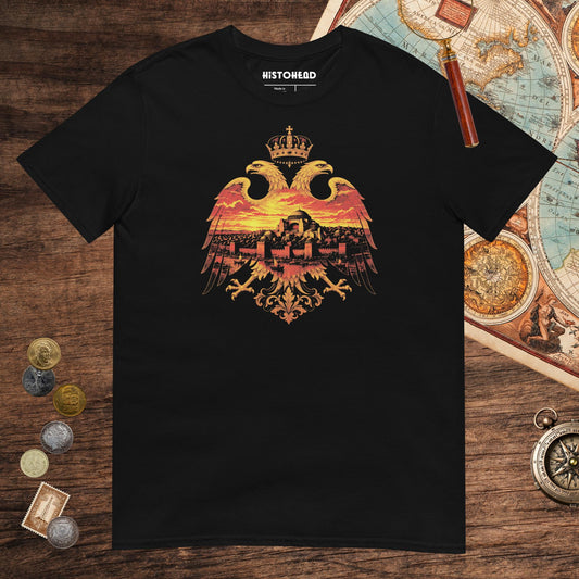 Black Constantinople Eagle Tee - history buff gift by HistoHead
