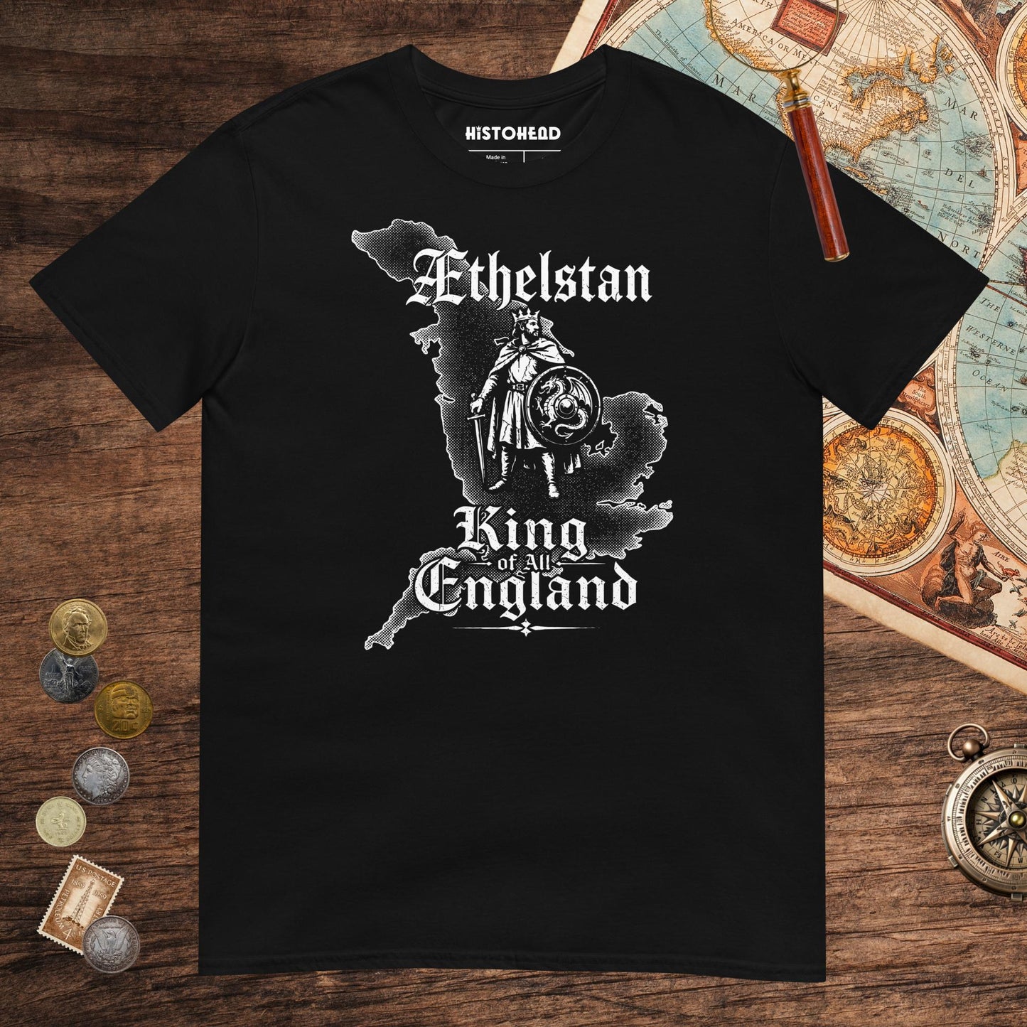 Black Æthelstan Territory Tee - history buff gift by HistoHead
