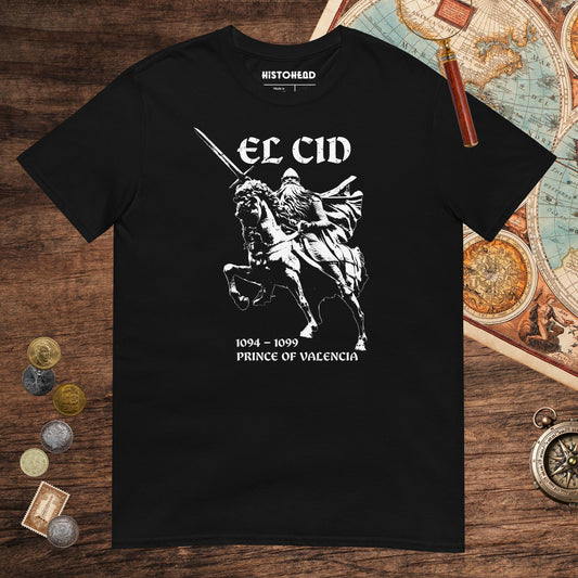 Black El Cid Prince of Valencia Tee - history buff gift by HistoHead