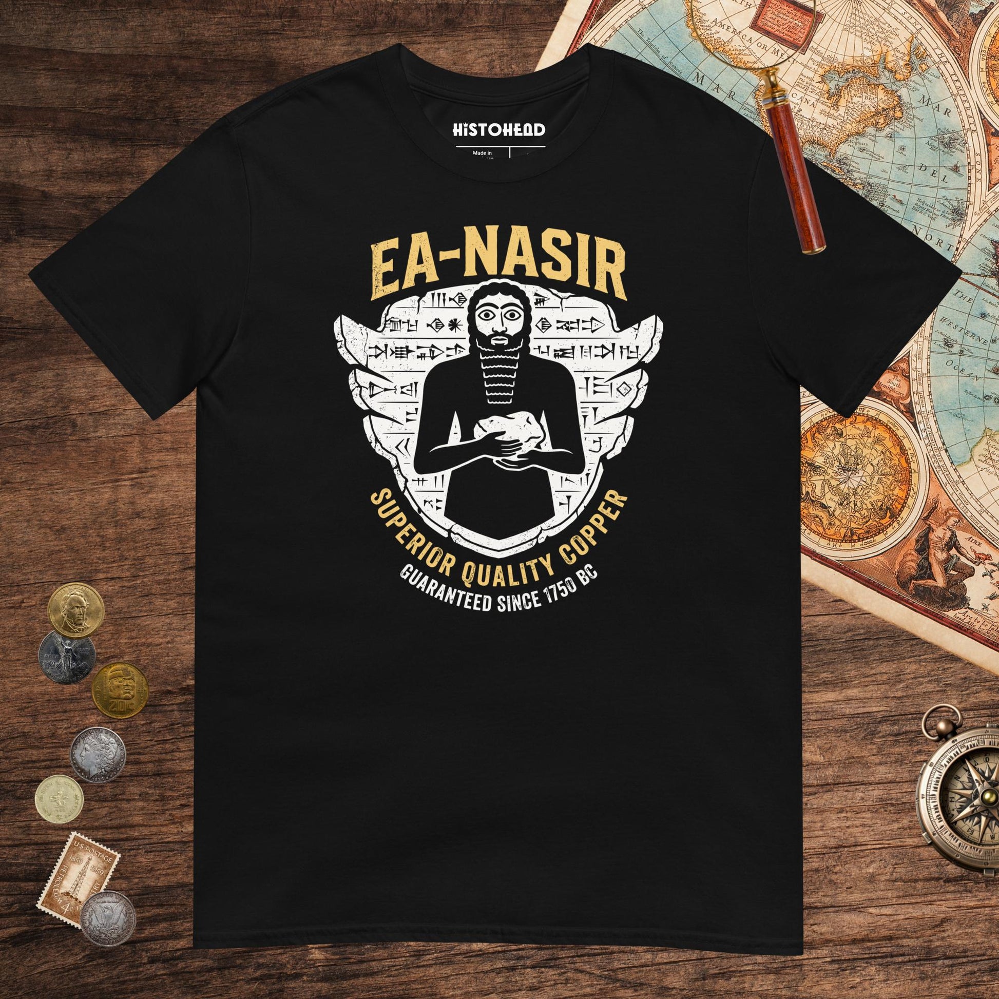 Black Ea-Nasir Superior Copper Guaranteed Tee - history buff gift by HistoHead