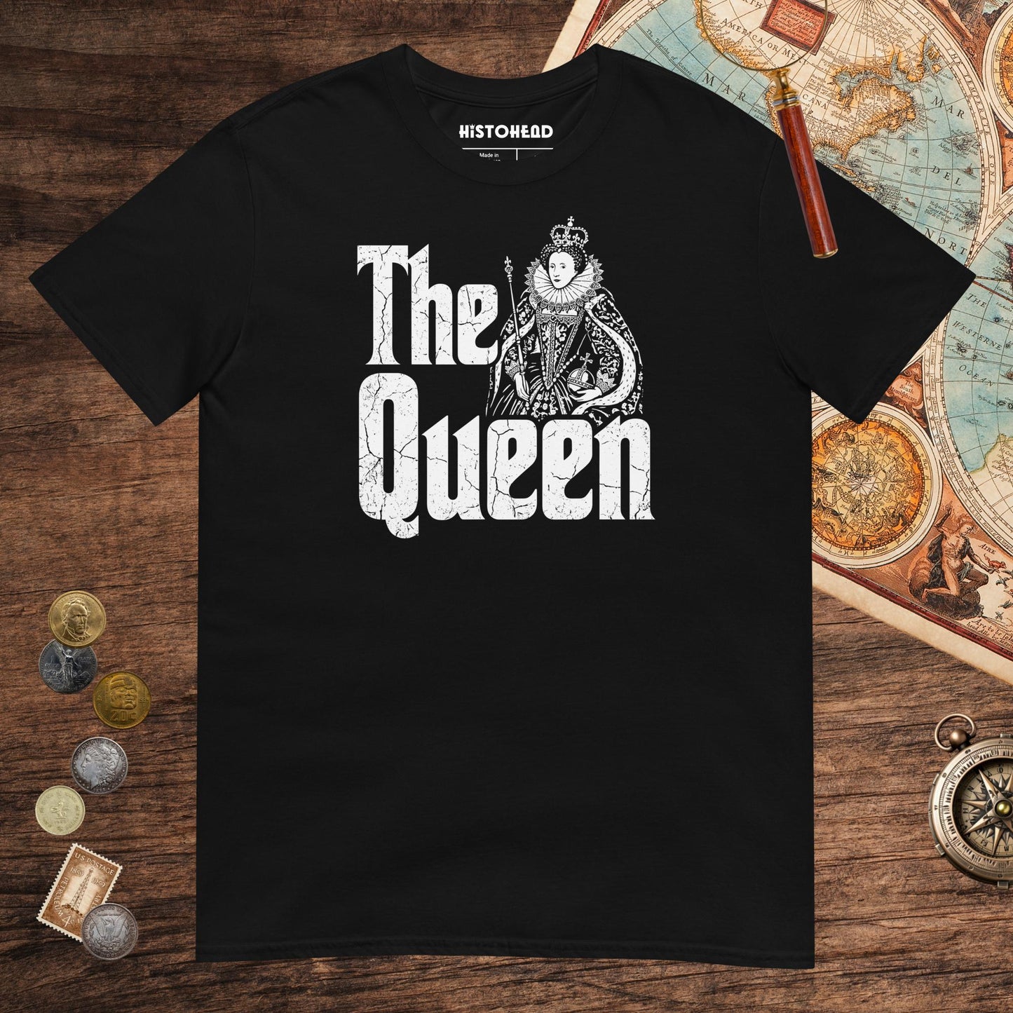 Black Queen Elizabeth I Tee - history buff gift by HistoHead