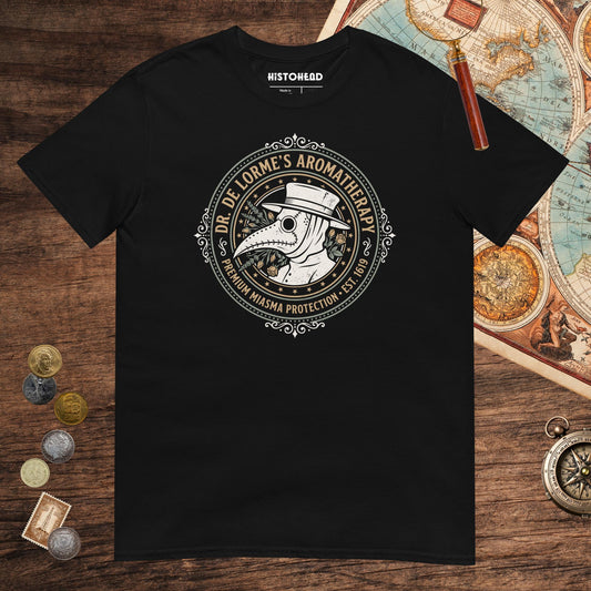 Black Dr. De Lorme's Aromatherapy Tee - history buff gift by HistoHead